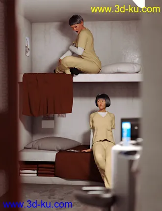 3D打印模型dForce Prison Inmate Clothing for Genesis 8 and 8.1 Females的图片