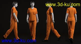 3D打印模型dForce Prison Inmate Clothing for Genesis 8 and 8.1 Females的图片
