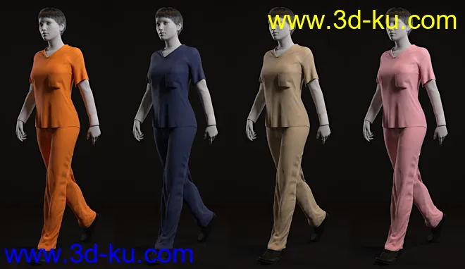 dForce Prison Inmate Clothing for Genesis 8 and 8.1 Females模型的图片7