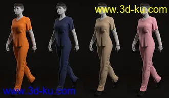 3D打印模型dForce Prison Inmate Clothing for Genesis 8 and 8.1 Females的图片