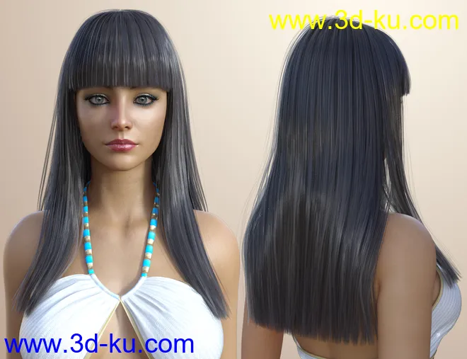 dForce Queen of the Nile Outfit and Hair for Genesis 8 Females模型的图片5