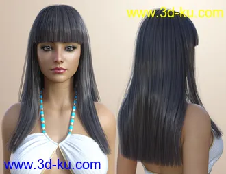 3D打印模型dForce Queen of the Nile Outfit and Hair for Genesis 8 Females的图片