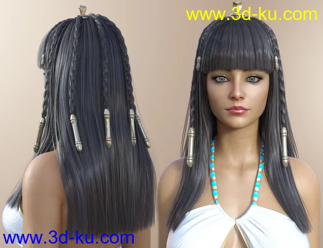 dForce Queen of the Nile Outfit and Hair for Genesis 8 Females模型的图片6