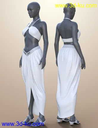 3D打印模型dForce Queen of the Nile Outfit and Hair for Genesis 8 Females的图片