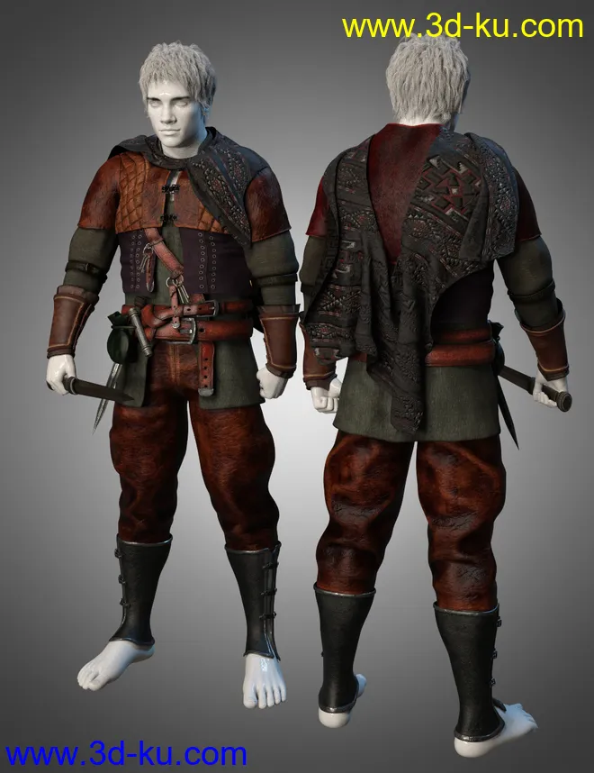 dForce Quest Bound Outfit Textures模型的图片3