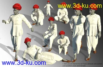 3D打印模型dForce Rabari Tribe Outfit for Genesis 8 Males的图片