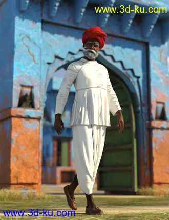 3D打印模型dForce Rabari Tribe Outfit for Genesis 8 Males的图片