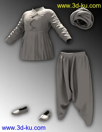 3D打印模型dForce Rabari Tribe Outfit for Genesis 8 Males的图片