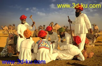 3D打印模型dForce Rabari Tribe Outfit for Genesis 8 Males的图片