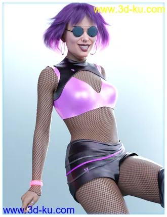 3D打印模型dForce Rave Party Outfit for Genesis 8 Female(s)的图片