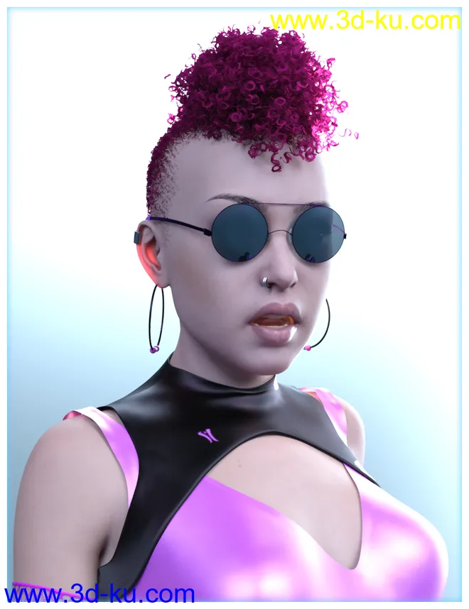 dForce Rave Party Outfit for Genesis 8 Female(s)模型的图片4