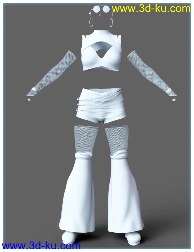 dForce Rave Party Outfit for Genesis 8 Female(s)模型的图片13
