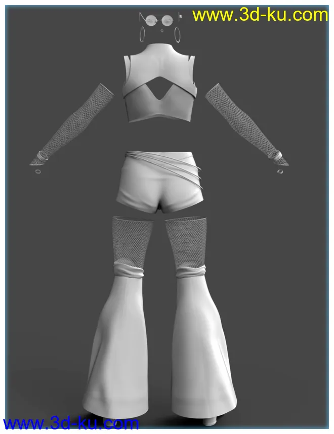 dForce Rave Party Outfit for Genesis 8 Female(s)模型的图片14
