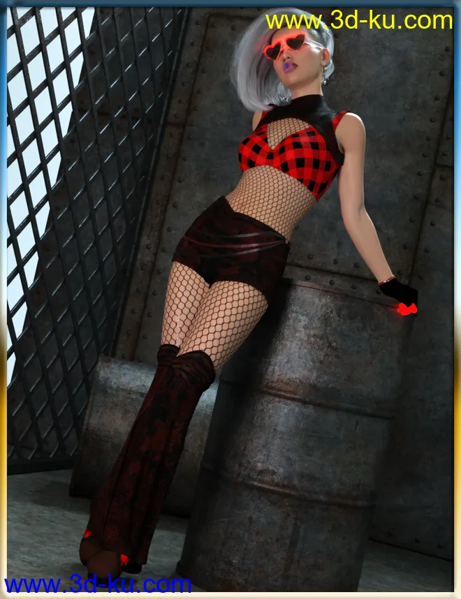 dForce Rave Party Outfit Raveva Textures模型的图片2