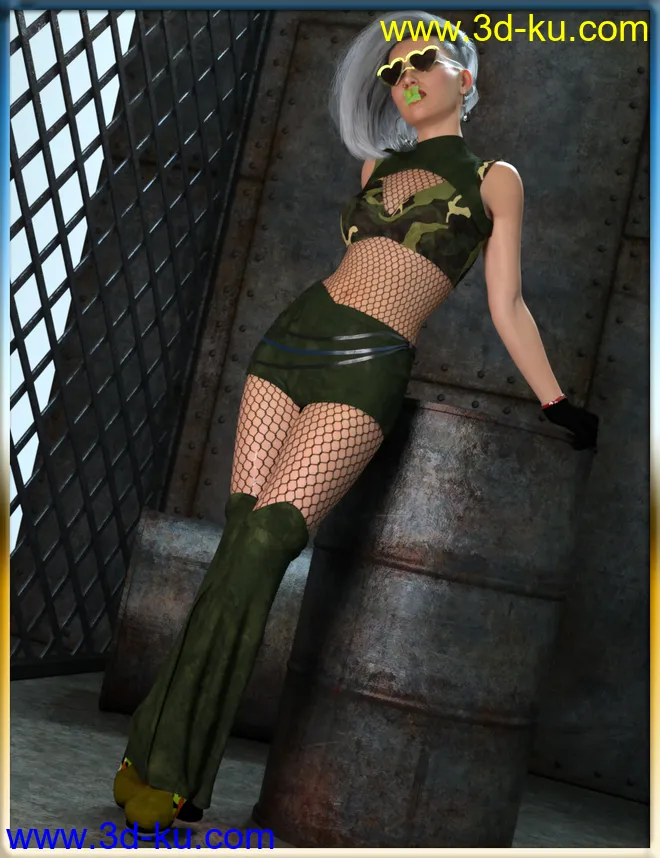 dForce Rave Party Outfit Raveva Textures模型的图片3