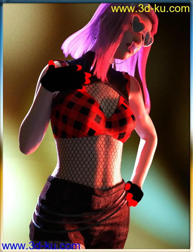 dForce Rave Party Outfit Raveva Textures模型的图片10