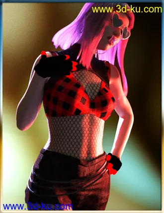 3D打印模型dForce Rave Party Outfit Raveva Textures的图片