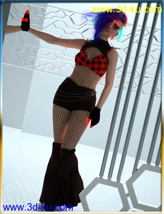 3D打印模型dForce Rave Party Outfit Raveva Textures的图片