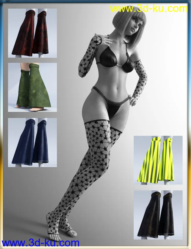 dForce Rave Party Outfit Raveva Textures模型的图片17