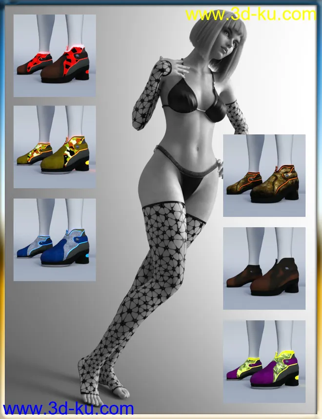 dForce Rave Party Outfit Raveva Textures模型的图片18