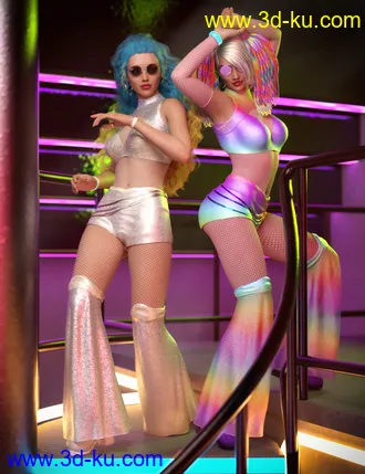 3D打印模型dForce Rave Party Outfit Textures的图片