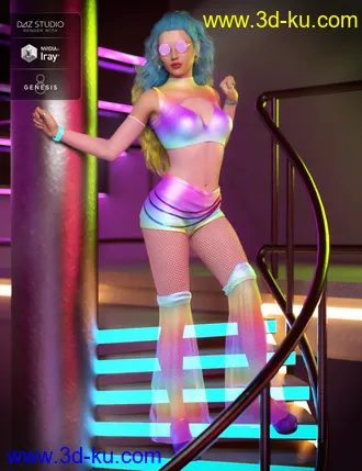 3D打印模型dForce Rave Party Outfit Textures的图片