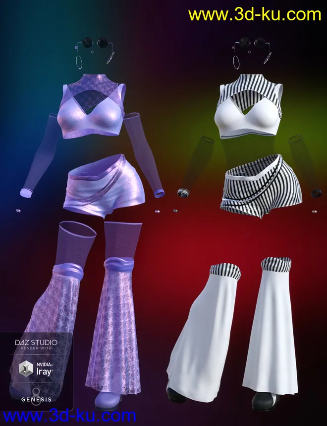dForce Rave Party Outfit Textures模型的图片7