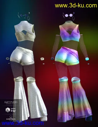 3D打印模型dForce Rave Party Outfit Textures的图片