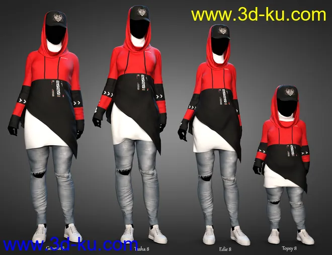 dForce Rebirth Outfit for Genesis 8 and 8.1模型的图片2