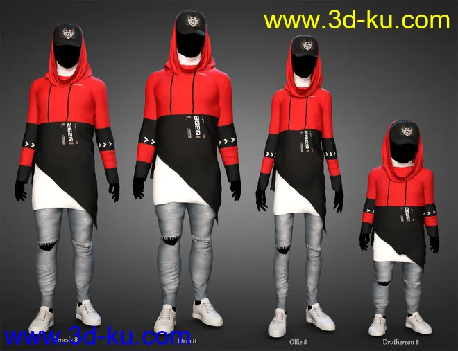 dForce Rebirth Outfit for Genesis 8 and 8.1模型的图片3