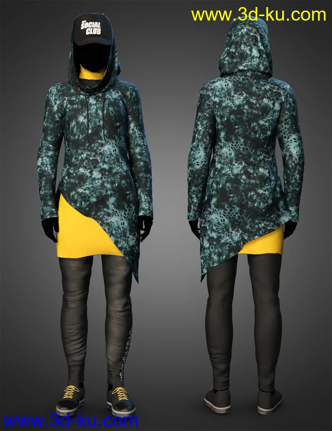 dForce Rebirth Outfit Textures模型的图片5