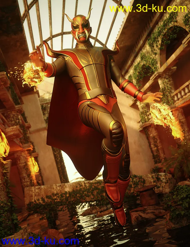 dForce Redmight Outfit for Genesis 8 and 8.1 Males模型的图片1