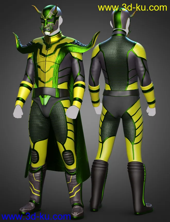 dForce Redmight Outfit Textures模型的图片3