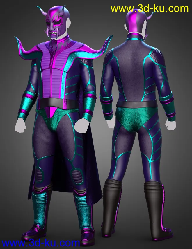 dForce Redmight Outfit Textures模型的图片5