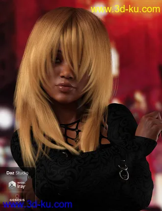 3D打印模型dForce Roxi Hair for Genesis 8 Female(s)的图片