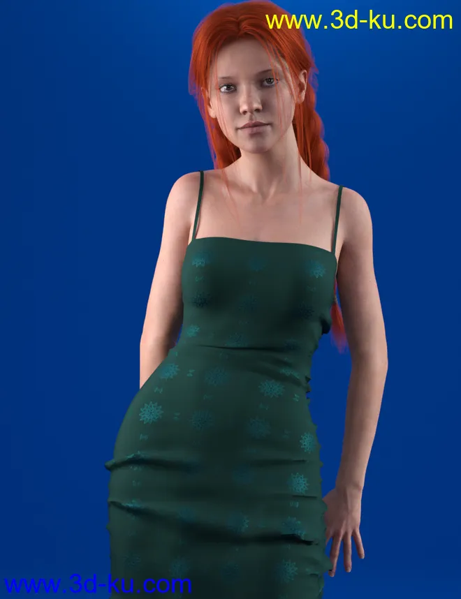 dForce Ruched Dress for Genesis 8 and 8.1 Females模型的图片2