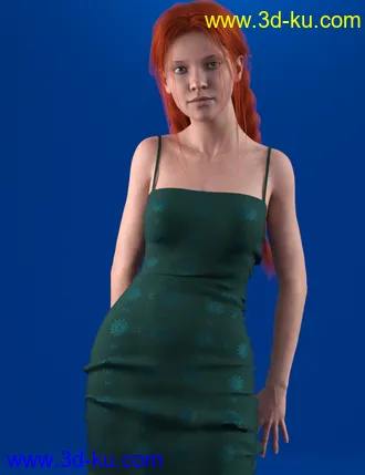 3D打印模型dForce Ruched Dress for Genesis 8 and 8.1 Females的图片