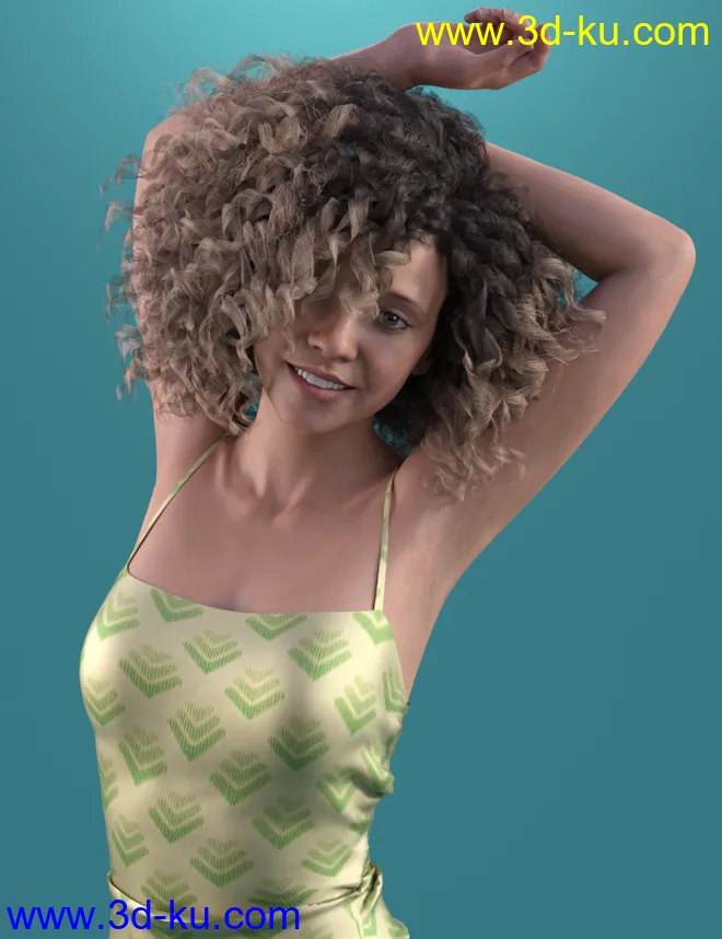 dForce Ruched Dress for Genesis 8 and 8.1 Females模型的图片5