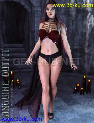 3D打印模型dForce Sanguine Outfit for Genesis 8 Females的图片
