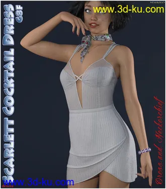 3D打印模型dForce Scarlett Cocktail Dress for Genesis 8 Females的图片