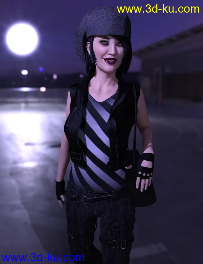 dforce Scene Kid Outfit for Genesis 8 Female模型的图片5