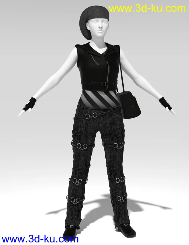 dforce Scene Kid Outfit for Genesis 8 Female模型的图片6