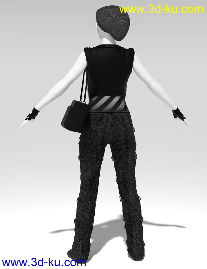 dforce Scene Kid Outfit for Genesis 8 Female模型的图片7
