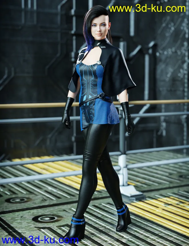 dForce Sergeant Master Outfit for Genesis 8 Female(s)模型的图片1