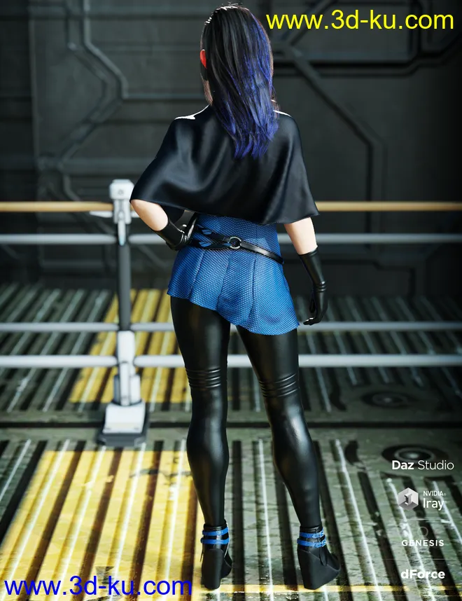 dForce Sergeant Master Outfit for Genesis 8 Female(s)模型的图片4