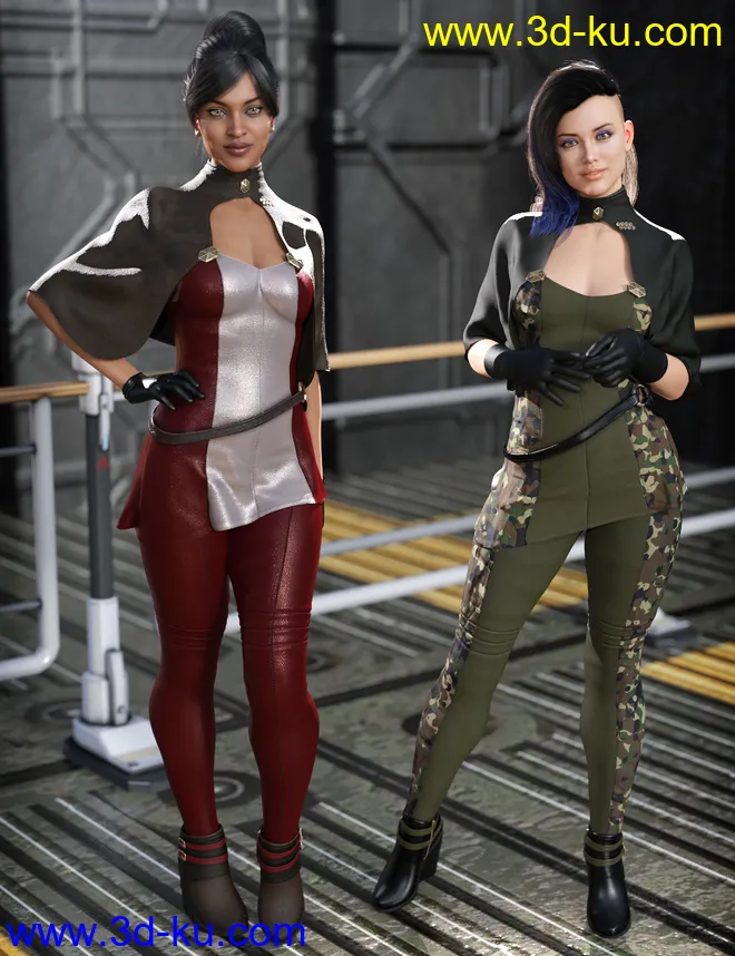 dForce Sergeant Master Outfit Textures模型的图片1