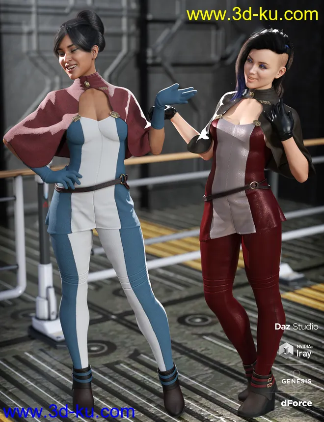 dForce Sergeant Master Outfit Textures模型的图片2