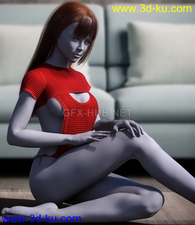dforce Sexy Backless Sweater模型的图片1
