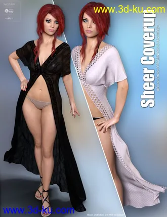 3D打印模型dForce Sheer Coverup for Genesis 8 Females的图片