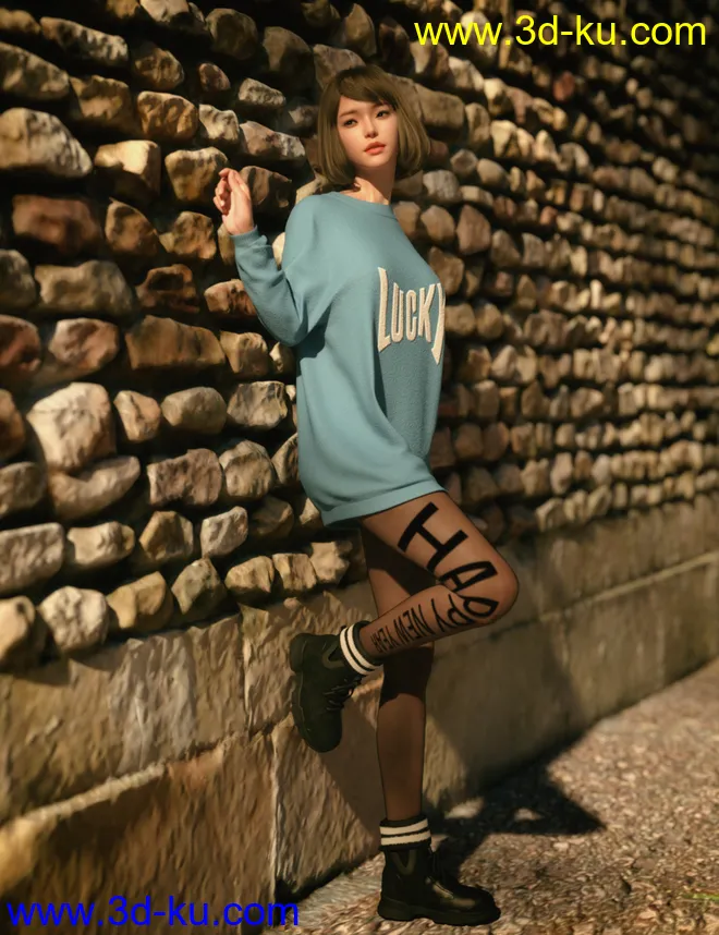 dForce Shirley Lee Outfits for Genesis 8 and 8.1 Female模型的图片3